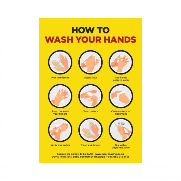 Jupiter  A2 Hand Wash Poster - Set of 3