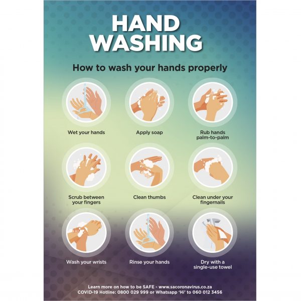 Saturn  A1 Hand Wash Poster - Set of 3