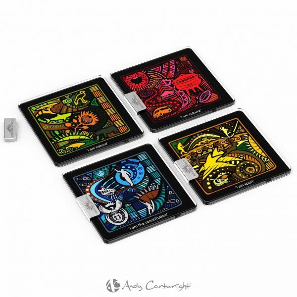 Andy Cartwright 'I Am South African' Glass  Coasters