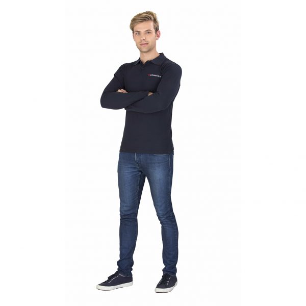 Mens Long Sleeve Boston Golf Shirt