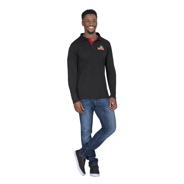 Mens Long Sleeve Solo Golf Shirt