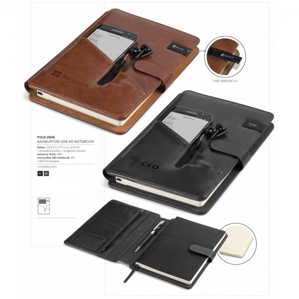 Ashburton Usb A5 Notebook