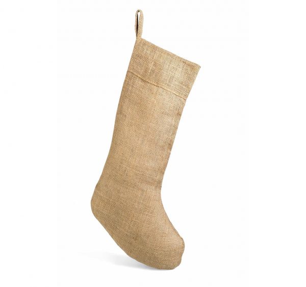 Jingle Bells Jute Festive Stocking