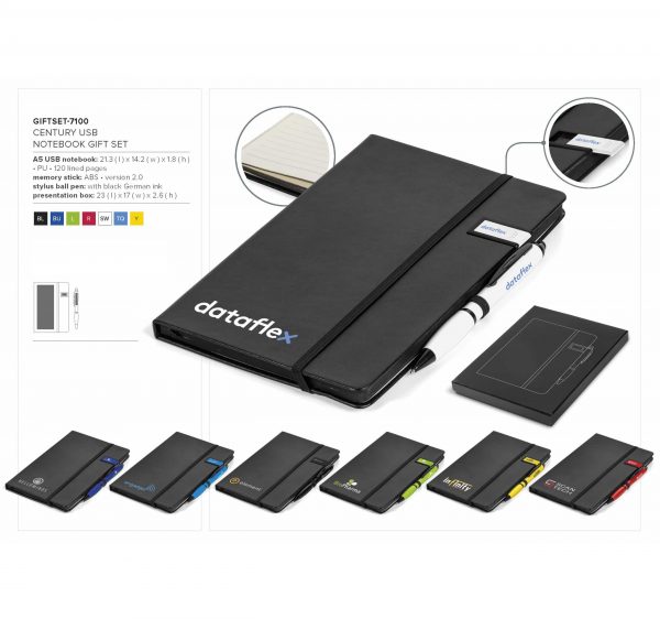Century Usb Notebook Gift Set
