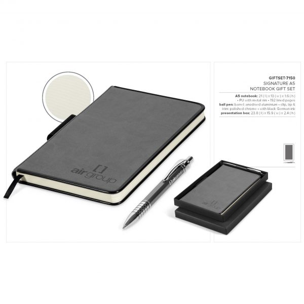 Signature A5 Notebook Gift Set
