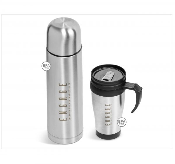 Coffee-&-Me 500Ml Double-Wall Flask & Mug Gift Set