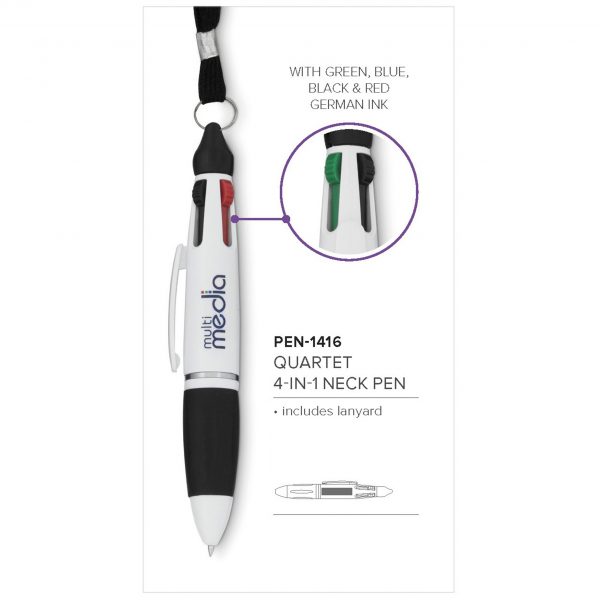 Quartet 4-In-1 Neck Pen
