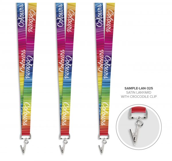 Satin Lanyard With Crocodile Clip