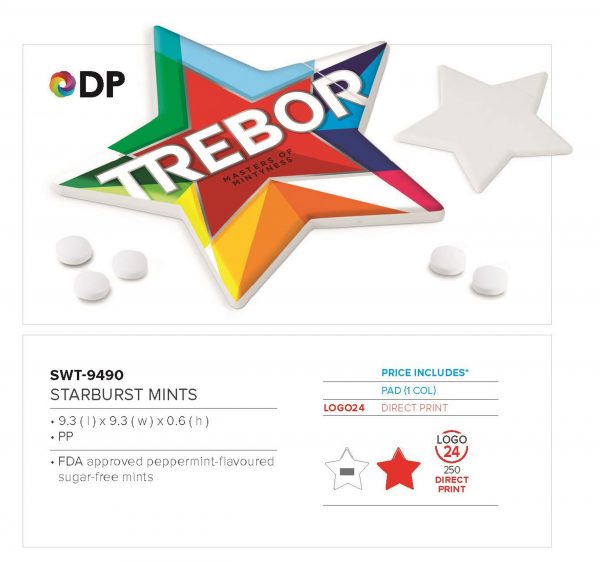 Starburst Mints - Solid White Only