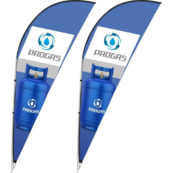 Legend 3m Sharkfin Single-Sided Flying Banner (Set Of 2)