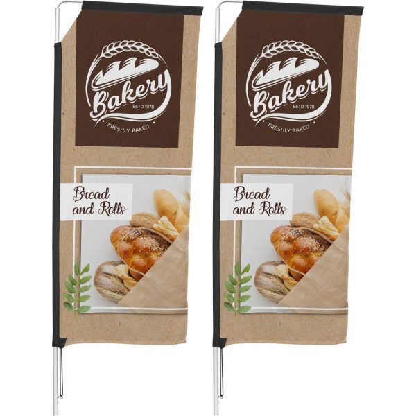 Legend 2m Telescopic Single-Sided Flying Banner (Set Of 2)