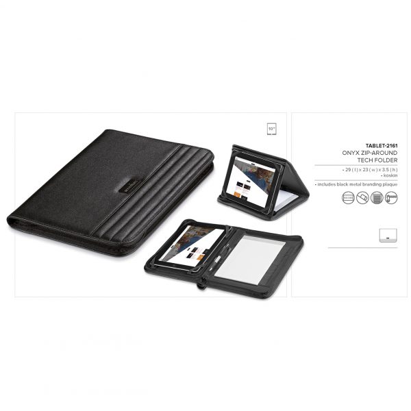 Onyx Zip-Around Tech Folder