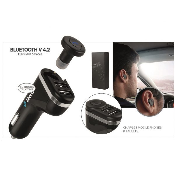 Journey Bluetooth Earbud And Car Charger - Black Only