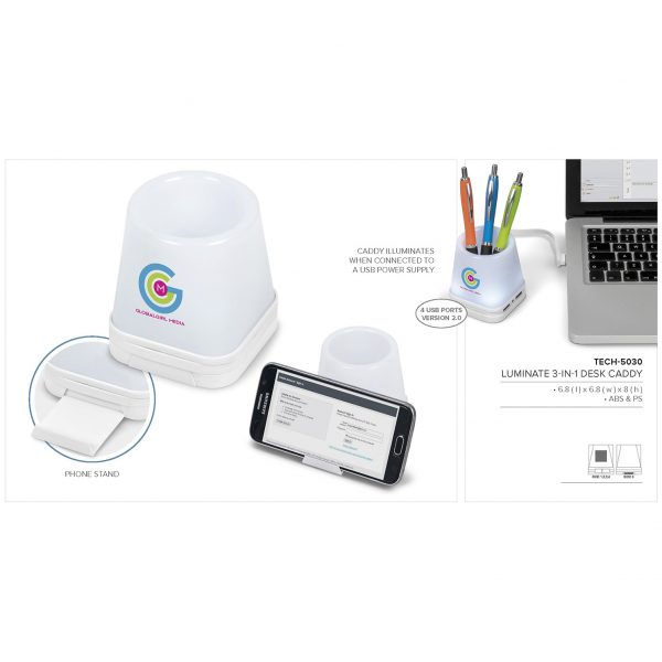 Luminate 3-in-1 Desk Caddy