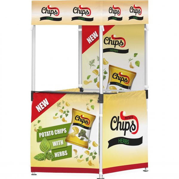 Ovation Gazebo 1m x 1m Kiosk 3 Half-Wall Skins 1 Full-Wall Skin