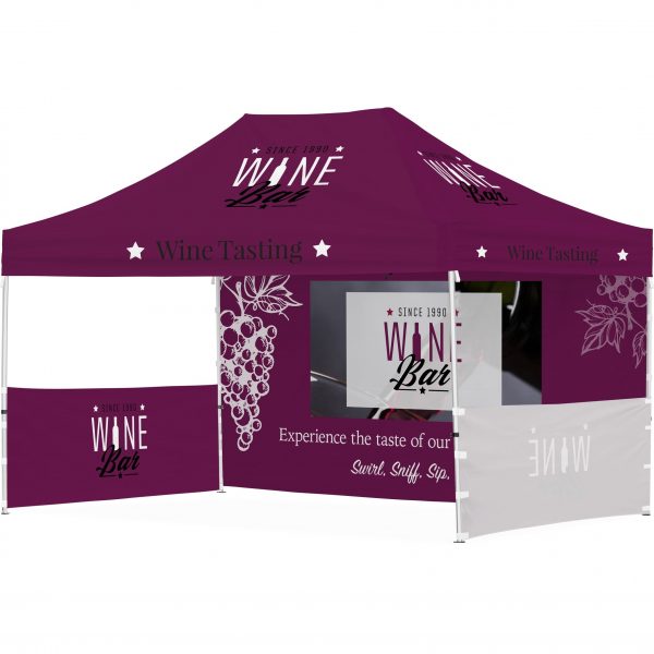 Ovation Gazebo 4.5m x 3m - 1 Long Full-Wall Skin - 2 Short Half-Wall Skins