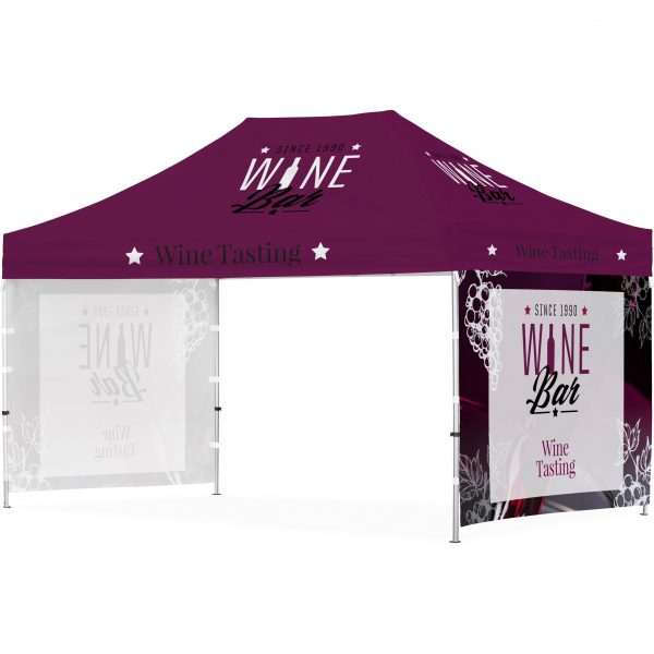 Ovation Gazebo 4.5m x 3m - 2 Short Full-Wall Skins