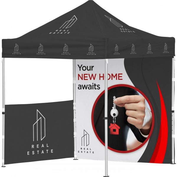 Ovation Gazebo 2m x 2m Petite Frame - 1 Half-Wall Skin - 1 Full-Wall Skin